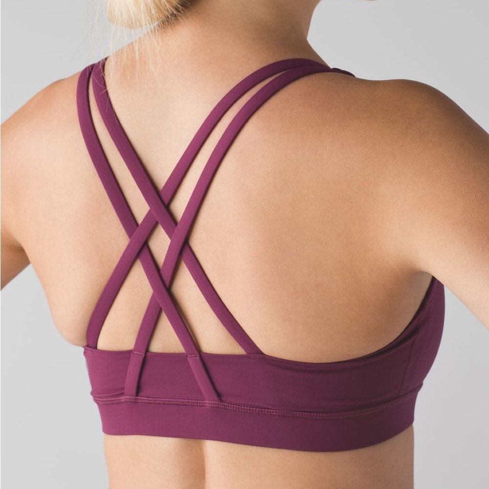 Lululemon Energy Bra size 8  plum maroon 
Red Grape - Picture 2 of 7